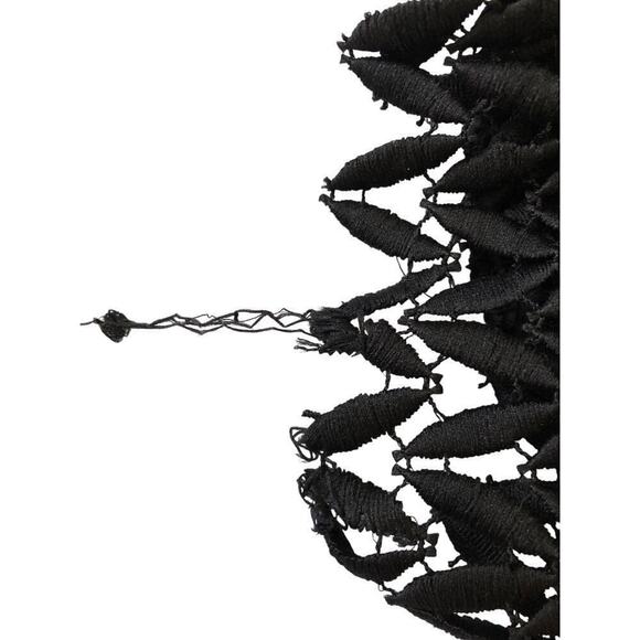 Kay Unger New York Tatum Dress Lace Overlay Short Sleeve Midi Black Size 10 - Picture 11 of 14